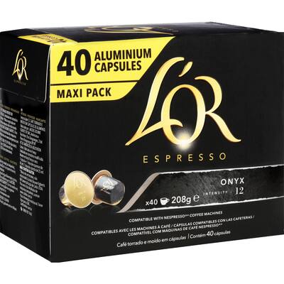 l'or coffee capsules onyx intensity 12