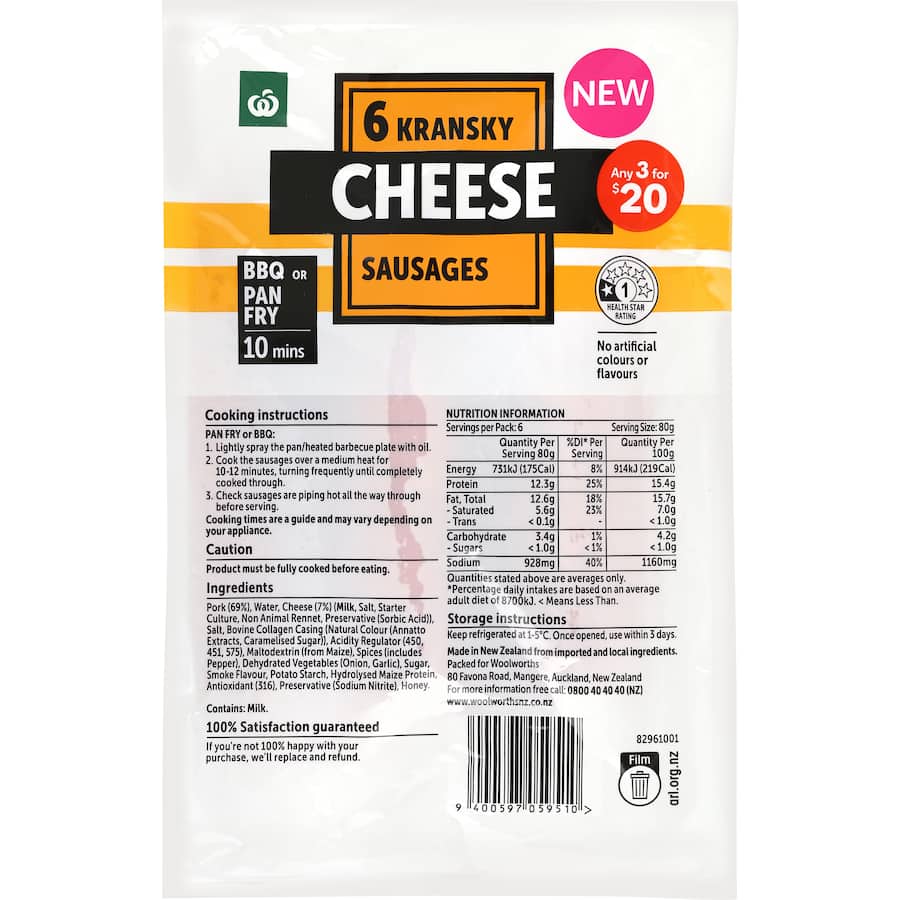 Woolworths Kransky Cheese