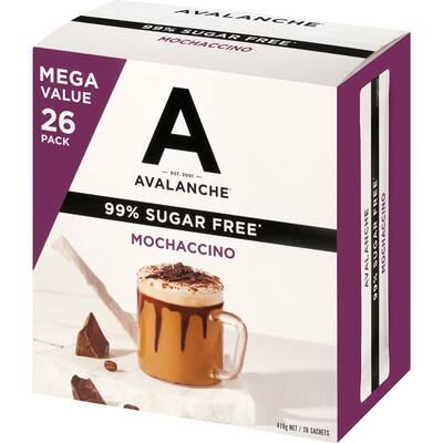 avalanche coffee sachets 99% sugar free mochaccino