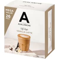 Avalanche Cafe Style Vanilla Latte Coffee Sachets (26 x 16g)