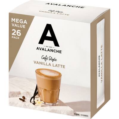 avalanche coffee sachets cafe style vanilla latte