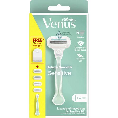Gillette Venus Deluxe Smooth Razor With 4 Blades