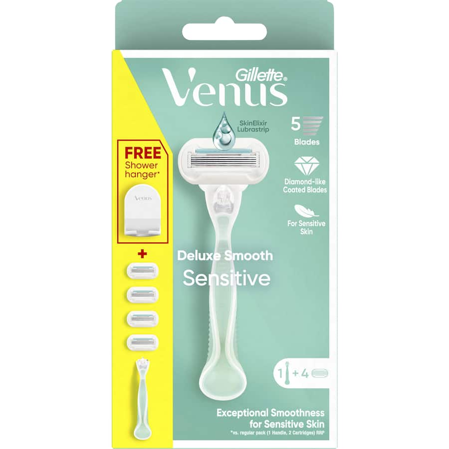 Gillette Venus Deluxe Smooth Razor With 4 Blades