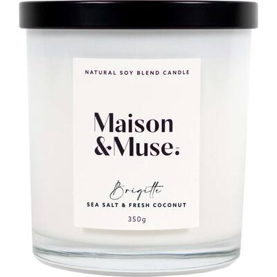 maison & muse natural soy candle sea salt & fresh coconut