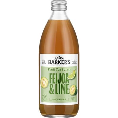 barker's tea syrup feijoa & lime fruit