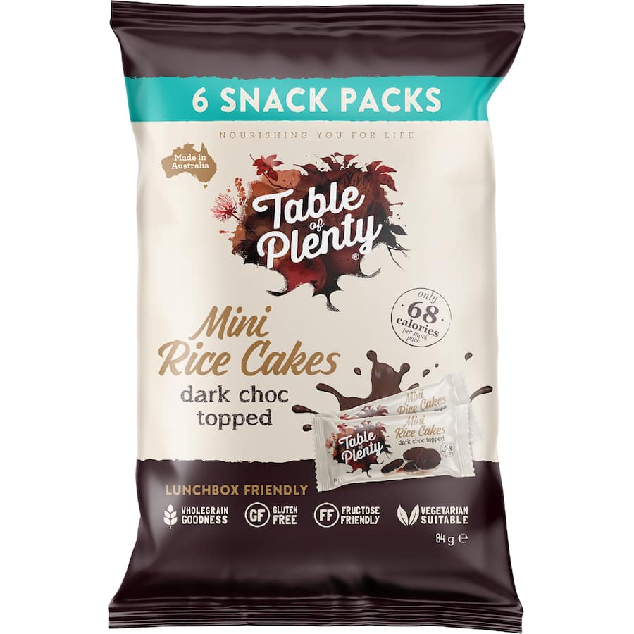 Table Of Plenty Rice Cakes Mini Dark Chocolate