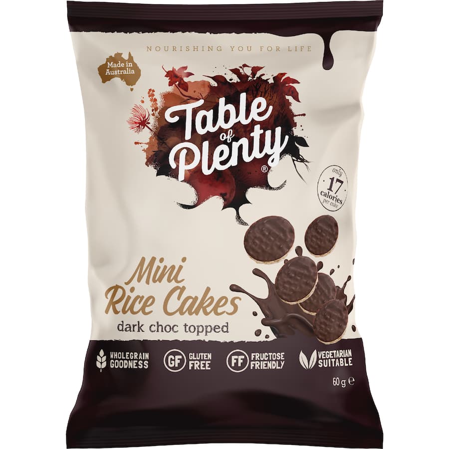 Table Of Plenty Rice Cakes Mini Dark Chocolate