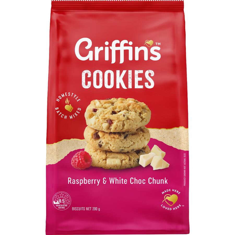 Griffins Cookies Raspberry White Chocolate
