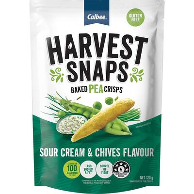 harvest snaps pea crisps sour cream & chives
