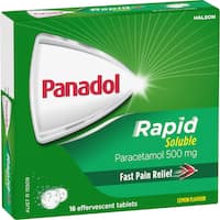 Panadol Rapid Soluble Effervescent Tablets Lemon Flavour