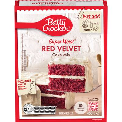 betty crocker cake mix red velvet