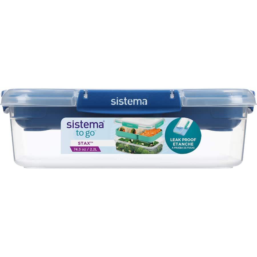 Sistema Food Container Stax To Go Rectangle
