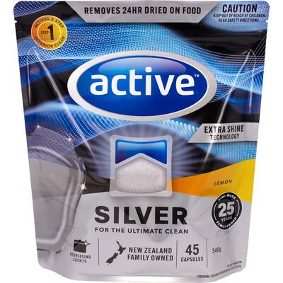 active silver dishwasher tablets lemon