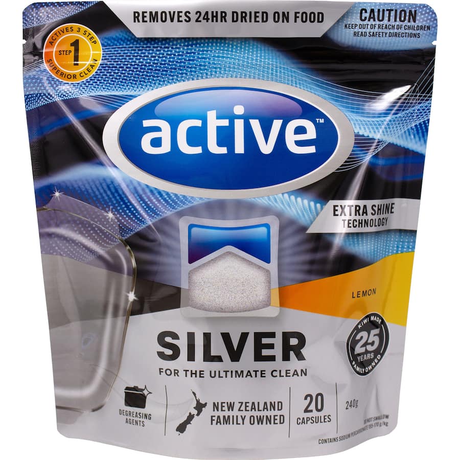 Active Silver Dishwasher Tablets Lemon