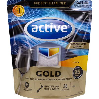 active gold dishwasher tablets lemon