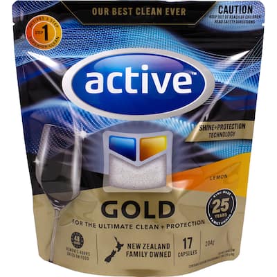 active gold dishwasher tablets lemon
