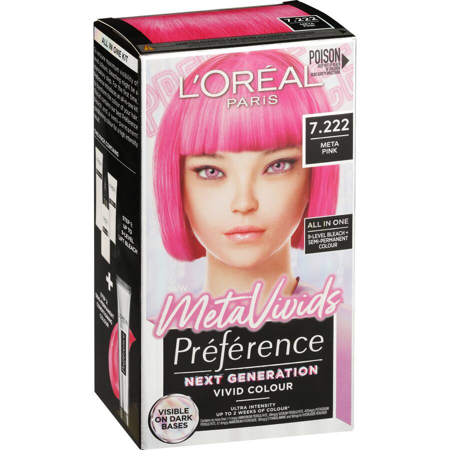 Loreal Metavivids Hair Colour Meta Pink 7.222