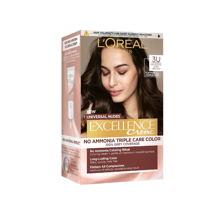 Loreal Excellence Hair Colour Universal Dark Brown 3U