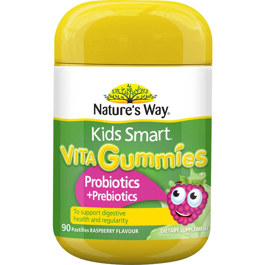 Natures Way Kids Smart Vita Gummies Probiotics Raspberry Flavour