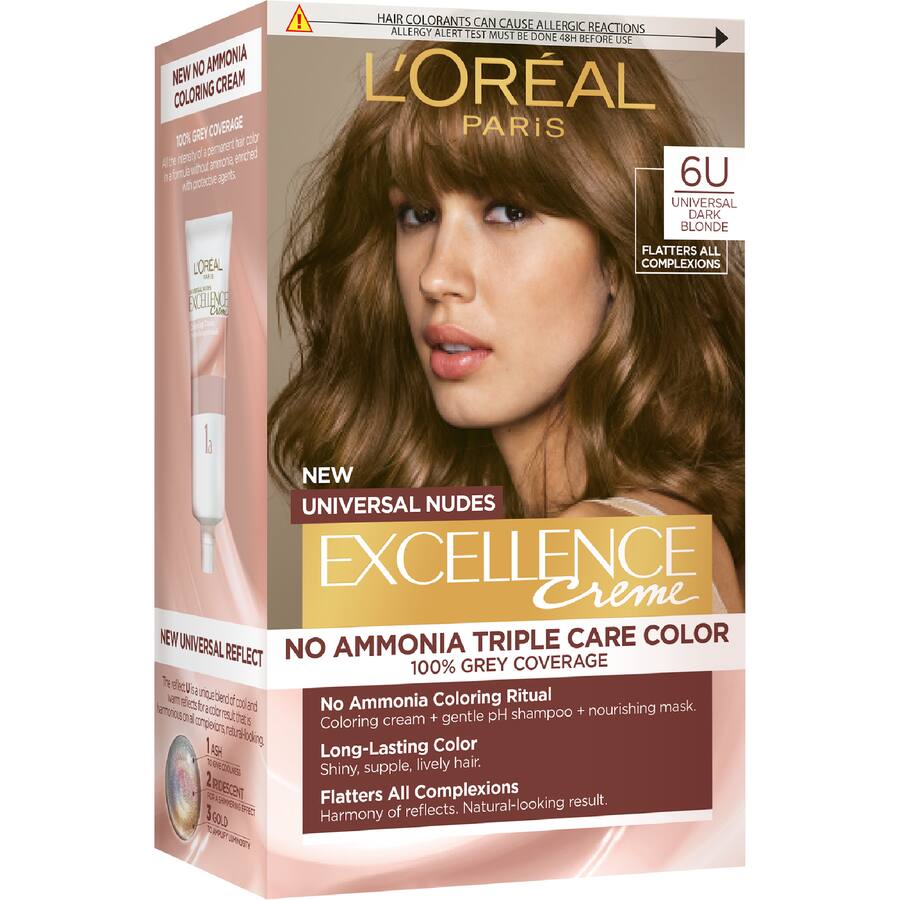 Loreal Excellence Hair Colour Universal Dark Blonde 6U