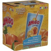 amigo fruit drink orange (5 x 200mL)