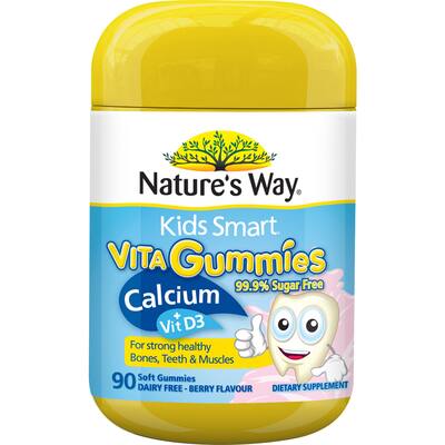 natures way kids smart vita gummies calcium+vit d3 berry flavour