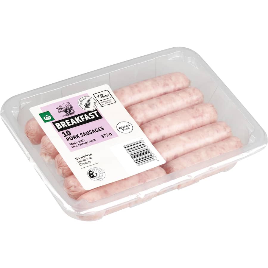 Woolworths Nz Sausages Pork Breakfast