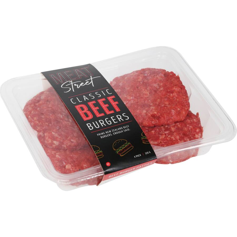 Meat Street Burger Patties Classic Beef