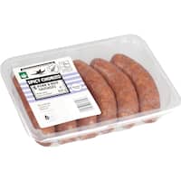 woolworths nz sausages spicy chorizo style