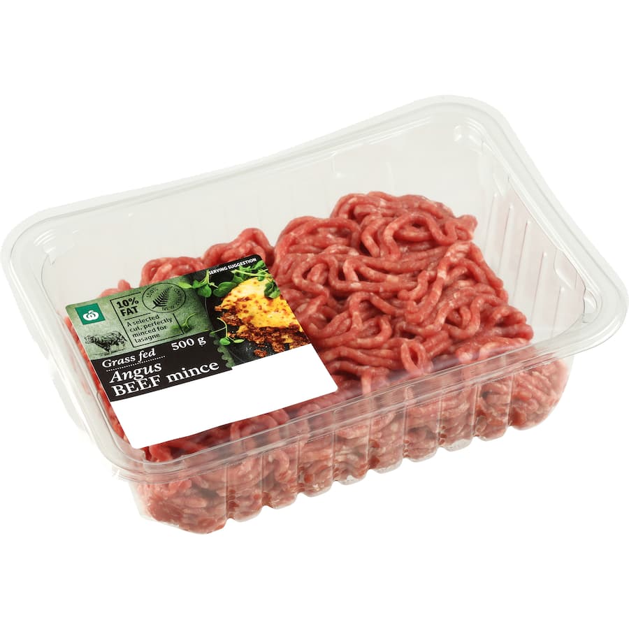 Woolworths Nz Angus Beef Mince Grass Fed 10% Fat