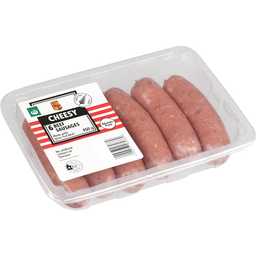 Woolworths Nz Sausages Cheesy Beef