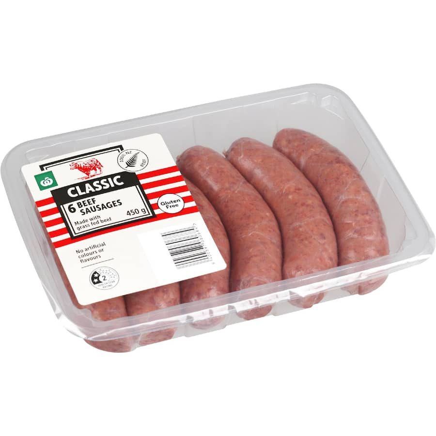 Woolworths Nz Sausages Classic Beef