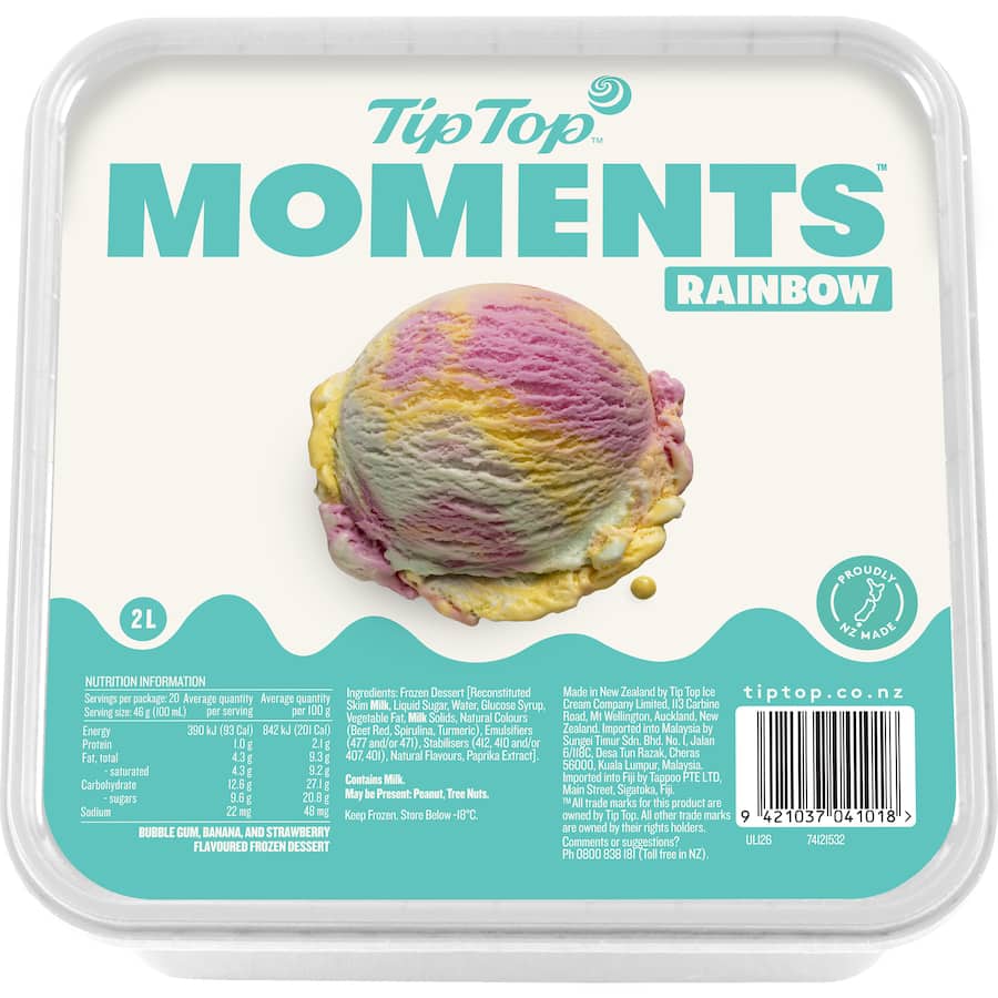 Tip Top Moments Frozen Dessert Rainbow