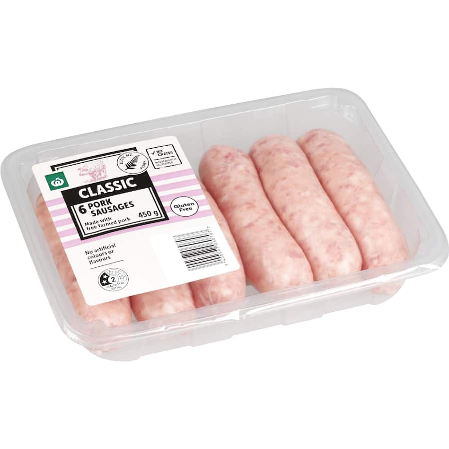 Woolworths Nz Sausages Classic Pork