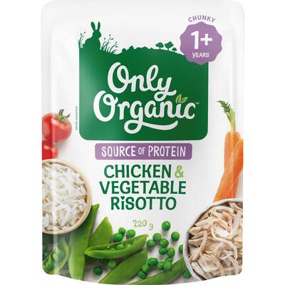 only organic kindy kids meal vegetable chicken risotto