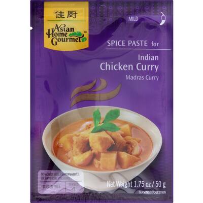 asian home gourmet spice paste chicken curry madras