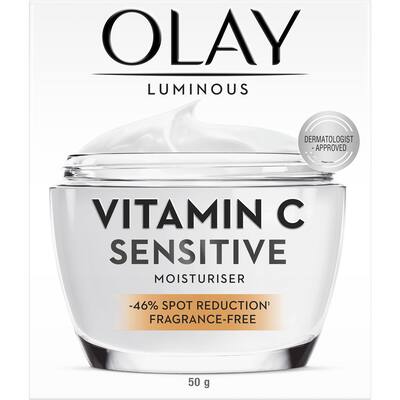olay luminous face moisturiser vitamin c sensitive