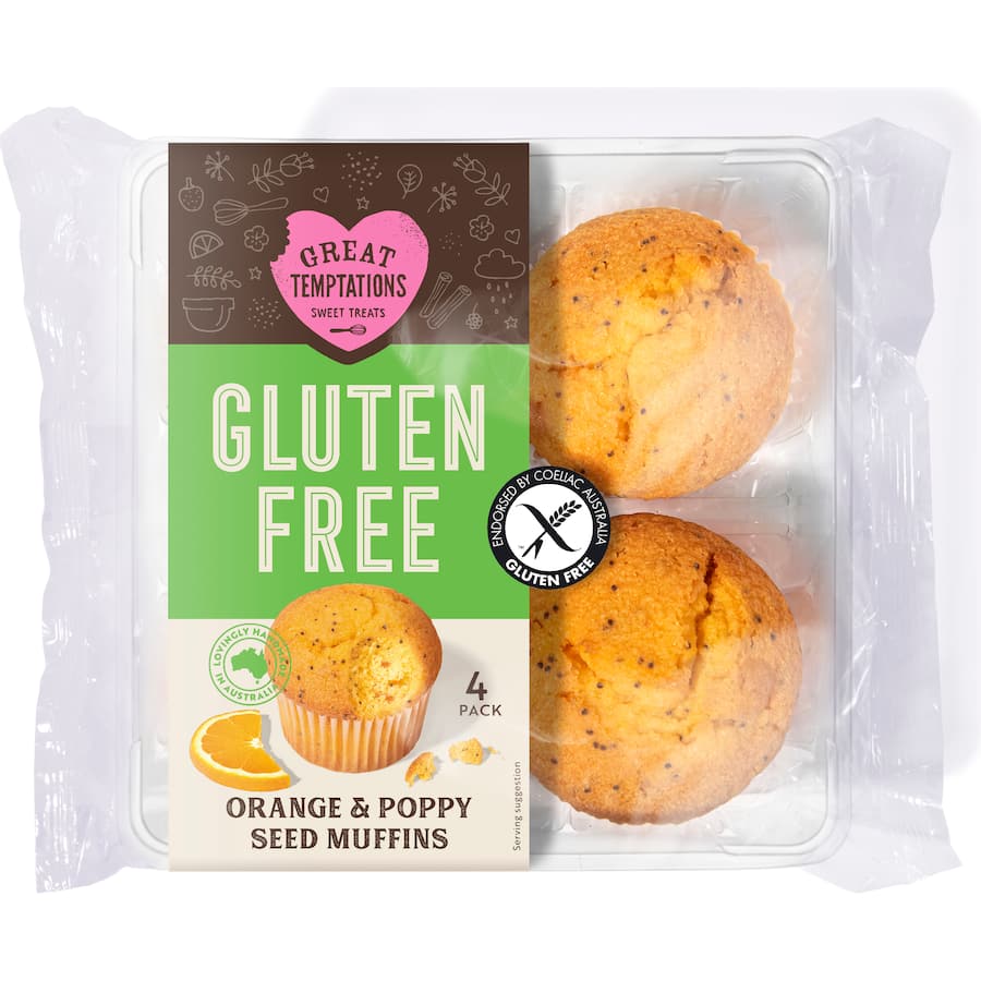 Great Temptations Muffins Orange & Poppy Gluten Free