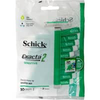 schick exacta 2 disposable razors sensitive (10pk)