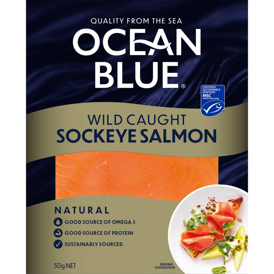 Ocean Blue Smoked Salmon Wild Caught Sockeye