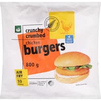woolworths chicken burgers crunchy crumbed