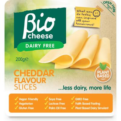 bio cheese slices cheddar dairy free