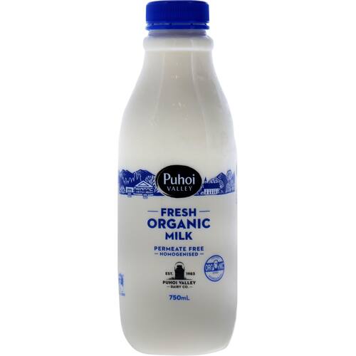 Puhoi Valley Milk Organic Homogenised
