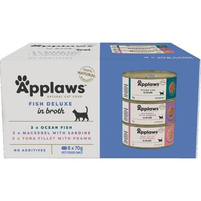 applaws wet cat food fish deluxe in broth