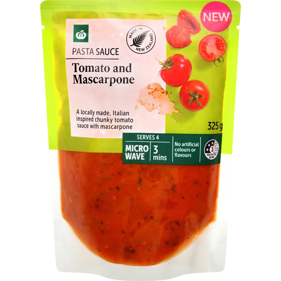Woolworths Fresh Pasta Sauce Chilled Tomato & Mascarpone