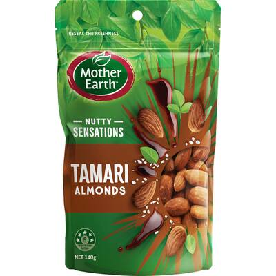 mother earth almonds tamari flavoured