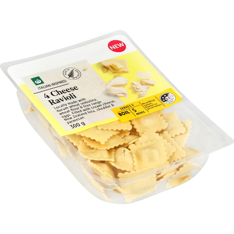 Woolworths Fresh Pasta Chilled Ravioli Four Cheese