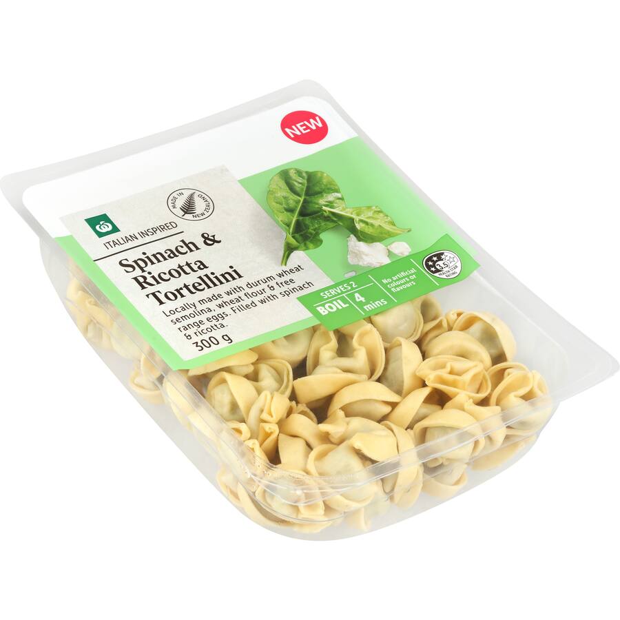 Woolworths Fresh Pasta Chilled Tortellini Spinach & Ricotta