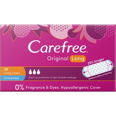 carefree panty liners long
