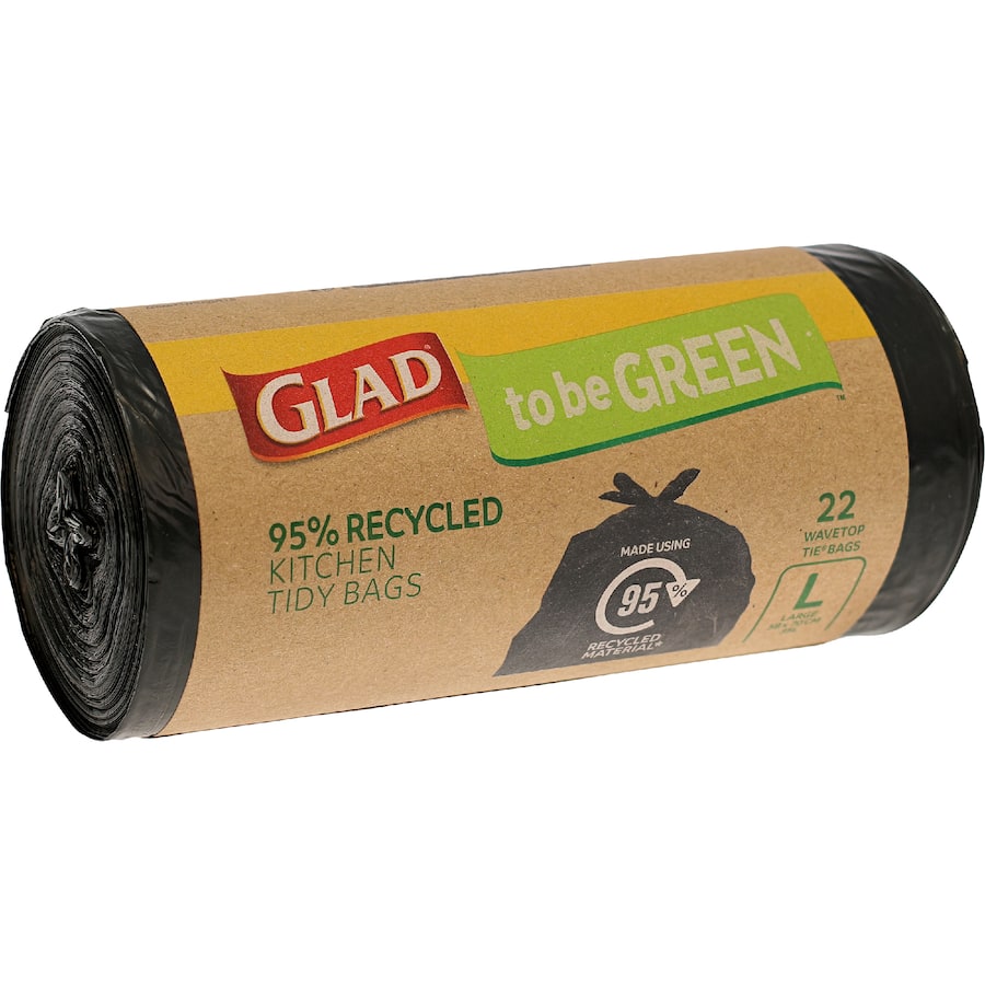 Glad 95% Recycled Kitchen Tidy Bags Large